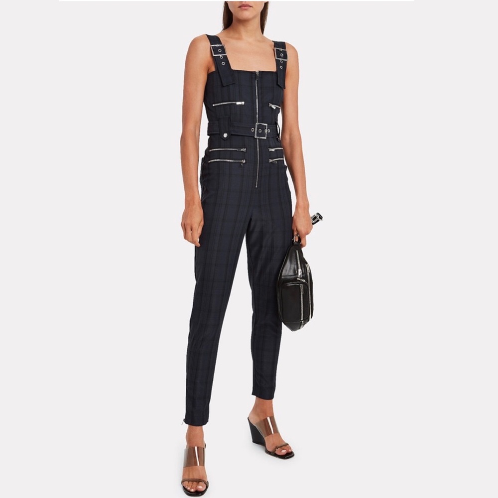 WeWoreWhat Plaid Moto Overalls - Picture 5 of 7